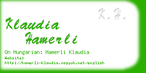 klaudia hamerli business card